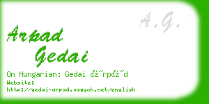 arpad gedai business card